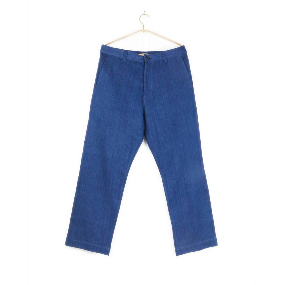 NEW UMBER & OCHRE unisex - tamal cotton twill pant in indigo